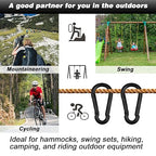 200 PCS 2'' Spring Snap Hook Carabiner, M5 3/16 Inch Galvanized Black Steel - Image 6