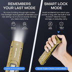 EDC Tactical Flashlight, Flat Flashlights Rechargeable, Dual-Switches LED Small - Image 4