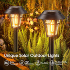 LETMY Solar Pathway Lights Outdoor, 10 Pack Solar Lights Outdoor Waterproof - Image 3