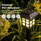 SOLPEX Solar Outdoor Lights, 12 Pack Solar Path Lights, Walkway Lights Outdoor - Image 2