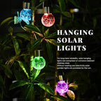 Solpex Hanging Solar Lights Outdoor, 8 Pack Decorative Cracked Glass Ball Light - Image 8