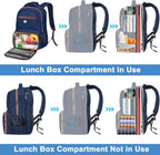 MATEIN Laptop Backpack with Lunch Compartment, Large Insulated Lunch Backpack - Image 3