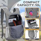 ZOMAKE 10L Ultra Lightweight Packable Backpack, Small Daypack Light Foldable - Image 3