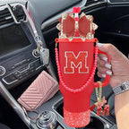 9PCS Red for Stanley Cup Accessories Set Bling Initials Bow Charms for Stanley - Image 6