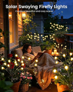 OZS 6 Pack Total 48 LED Solar Garden Lights Fairy Outdoor - Image 4