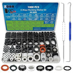 ZDBB 1000 Pcs 18 Size O Ring Kit+18 Size Rubber Washers Assortment Kit by ZDBB