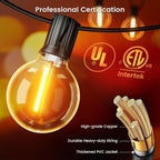 OHLUX Outdoor String Lights, 27FT LED Patio Lights - Image 4