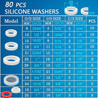 ZDBB 165 PCS Plumbing Hose Rubber Washers Assortment Set - Image 3