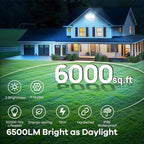OREiN Motion Sensor Outdoor Flood Light 42W 6500LM, Super Bright LED Security - Image 2