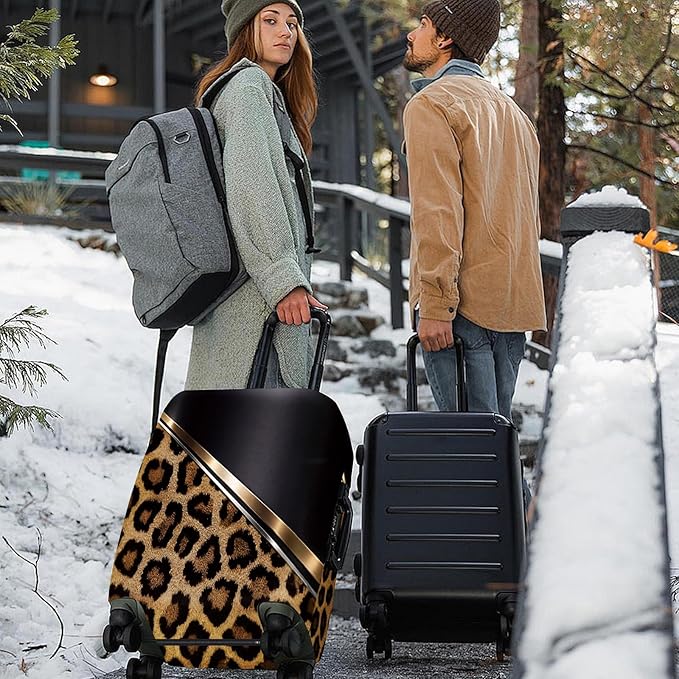 ANNA QUEEN Leopard Print Luggage Cover, Luxury Animal Pattern Suitcase Protector - Image 7