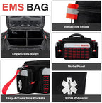 RHINO RESCUE First Responder First Aid Kit Fully-Stocked EMT Bag, Professional - Image 6