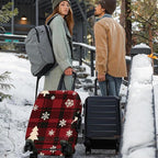 ANNA QUEEN Christmas Plaid Luggage Cover, Stretchable Washable Travel Sleeve - Image 2