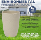 Homienly Unbreakable Plastic Cups Set Wheat Straw Cups 20 OZ Drinking Glasses - Image 6