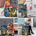 ANNA QUEEN Starry Night Landscape Luggage Cover, Artistic Oil Painting Style - Image 6