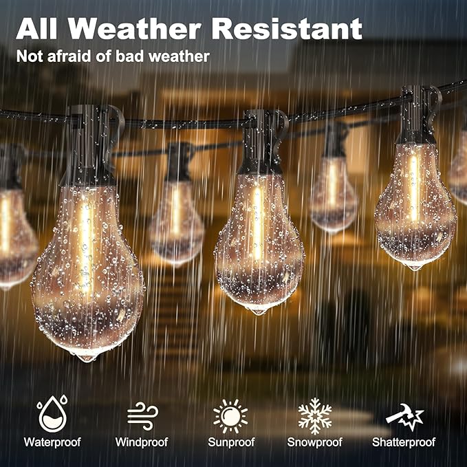 75FT Outdoor String Lights Waterproof - Image 4