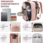 LOVEVOOK 50L Travel Backpack for Women & Men, Airline Approved Carry On Luggage - Image 5