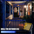 JMEXSUSS 2 Pack Blue and White Solar Christmas Lights, Each 33FT 100 LED Solar - Image 2