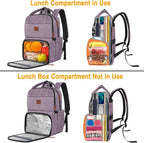 MATEIN Womens Backpack with Lunch Compartment, Fits 17 Inch Laptop Backpack - Image 5
