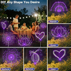 Garden Outdoor Lights, 2 Pack 120 LED Solar Garden Lights Fairy Lights Outdoor - Image 4