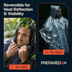 PREPARED4X Emergency Mylar Poncho – Survival Rain Poncho - Image 4