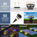 SOLPEX Solar Ground Lights 20 Pack, Solar Pathway Lights Outdoor Waterproof - Image 6