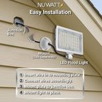 NUWATT 30W LED Flood Light, 3CCT 3000K/4000K/5000K Selectable, IP65 Waterproof - Image 9