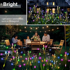 Solar Garden Lights Outdoor: Waterproof 2-Pack DIY Decorative Firework Lights - Image 2