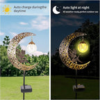 Solar Garden Lights Outdoor Decor, Moon Fairy Crackle Glass Lights, Waterproof - Image 5