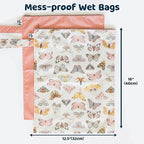 Tiny Twinkle Mess Proof Wet Bags | 2-Pack Reusable Waterproof Wet Bags - Image 4