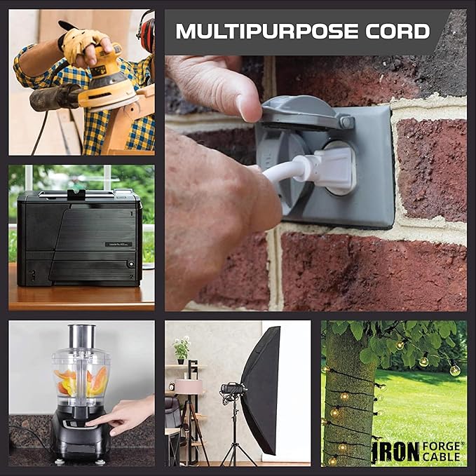 Iron Forge Cable Weatherproof 15 Ft Outdoor Extension Cord - Image 8