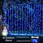 JMEXSUSS 300LED Christmas Curtain Lights Plug in - Image 3
