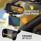Scosche SUHRM Rear View Mirror Phone Holder, 360° Rotatable Rearview Mirror - Image 3