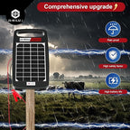 20 Miles Solar Powered Electric Fence Charger – 0.32J Output, 24/7 Day/Night - Image 3