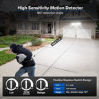 SANSI 45W 6000LM Motion Sensor Outdoor Lights, 5000K 600W Equiv LED Outdoor - Image 5