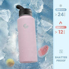 COKTIK 40oz Sports Water Bottle, Stainless Steel Water Bottle - Image 4