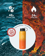 BUZIO 40oz Insulated Water Bottle, Triple Wall Vacuum Stainless Steel Water - Image 2
