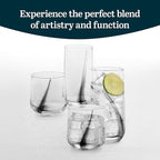 Libbey Ascent Black Ribbon 16 Piece Tumbler and Rocks Glass Set - Image 2