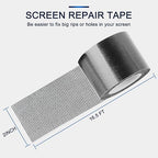 SANKEMU Window Screen Repair Kit 2 in X 16.5FT 3-Layer Strong Adhesive & - Image 2