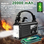 Emergency Hand Crank Weather Radio, Portable Solar Survival Radio - Image 3