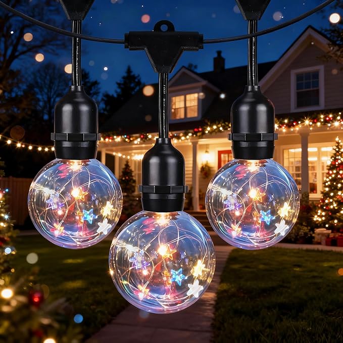 Afirst Patriotic Outdoor String Lights by Afirst