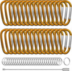 30PCS Aluminum Carabiner Clips by XIECHANEE