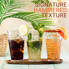 Bravario Hammered Plastic Drinking High Tumbler, Dishwasher-Safe Premium - Image 2