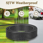25FT 14 Gauge Outdoor Extension Cord 6-Outlet 14/3 SJTW Heavy Duty Extension - Image 5