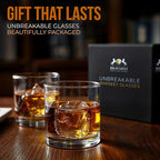 Bravario Unbreakable Whiskey Glasses, Plastic Rocks Glasses — 12.5 oz Clear - Image 6