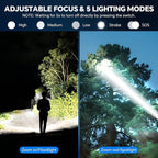 3Pack Rechargeable Flashlights 10000 High Lumens, Super Bright Flashlight - Image 3