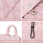 CLUCI Puffy Quilted Backpack Purse - Image 5