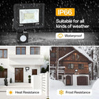 50W Plug in Motion Sensor Lights Outdoor, 5500LM Motion Flood Light Dusk to Dawn - Image 3