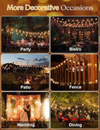 GHUSTAR 100FT LED Outdoor String Llights – Patio Lights Outdoor Waterproof - Image 6