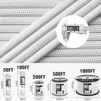 Paracord Rope 550 lb - 200ft 5/32" Parachute Cord 4MM 7-Strand para Cord - - Image 5