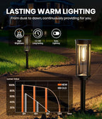NEWMESSI 12 Pack Solar Pathway Lights Outdoor IP65 Waterproof Super Brightness - Image 2